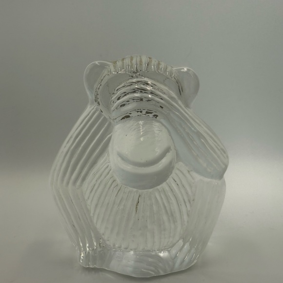 Vintage Other - Vintage Viking glass monkey paperweight, see no evil. With Original Sticker